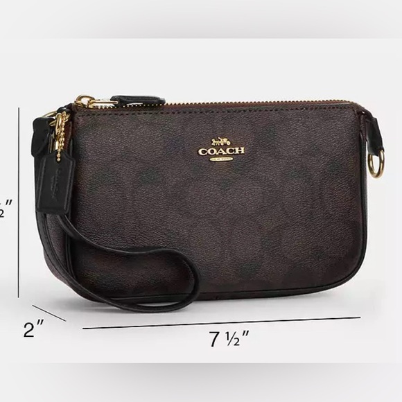 👛Coach Signature Canvas purse with chain handle:EUC. Rarely used. - Picture 5 of 15